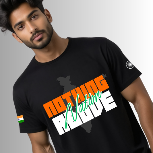 Zrech "Nothing Above Nation" Black Terry Oversized Tee