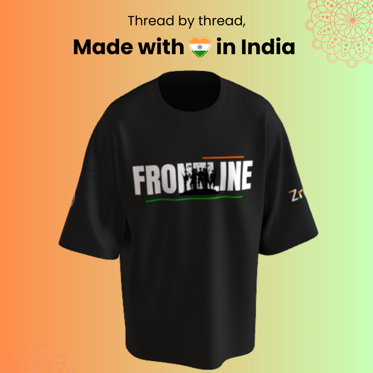 Zrech "Frontline" Oversized Terry Cotton Tee