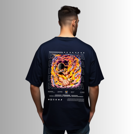 Roronoa Zoro Oversized Terry Cotton Tee | Zrech Anime T- Shirt