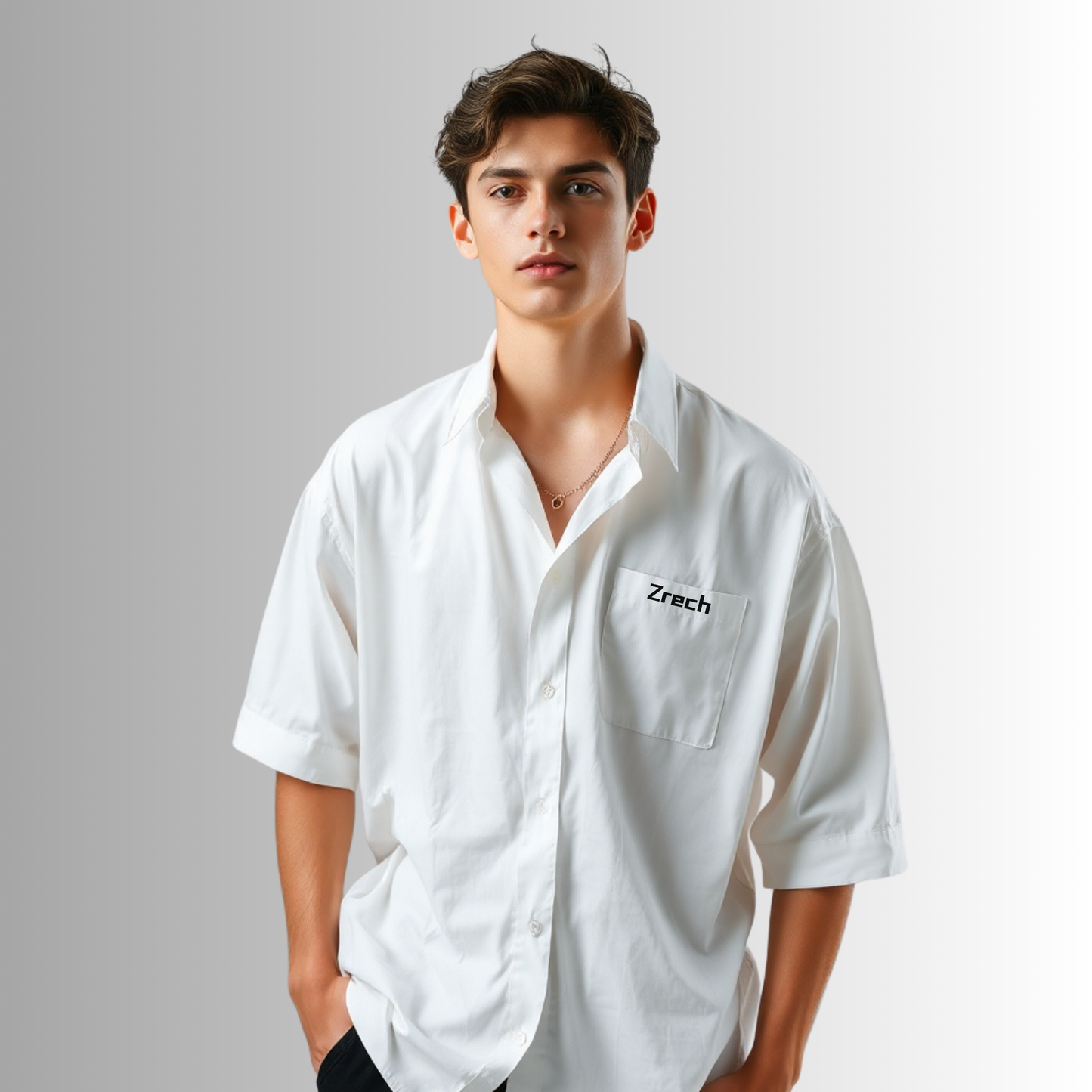 Deadpool "Mercenary for Hire" Oversized White Cotton Shirt