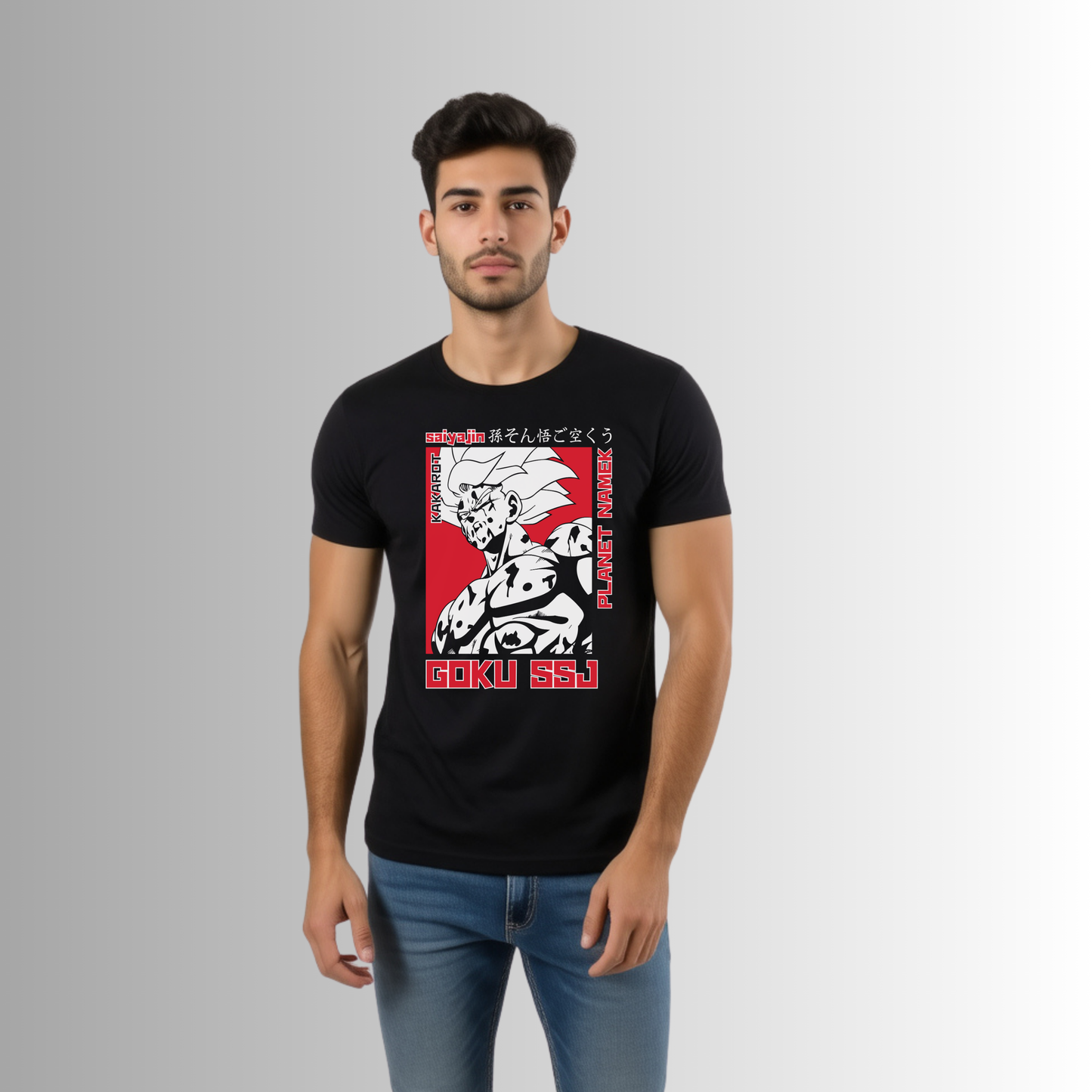 Goku SSJ Classic Crew Neck T-Shirt