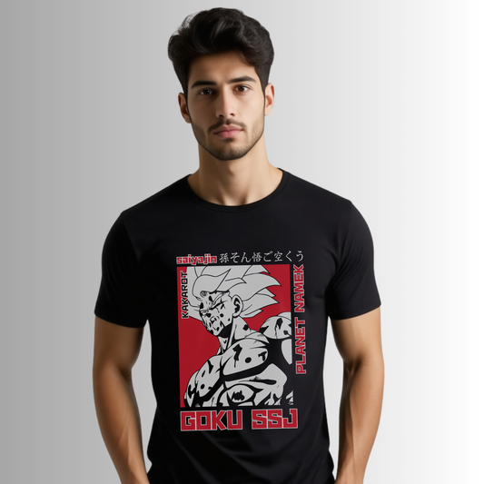 Goku SSJ Classic Crew Neck T-Shirt