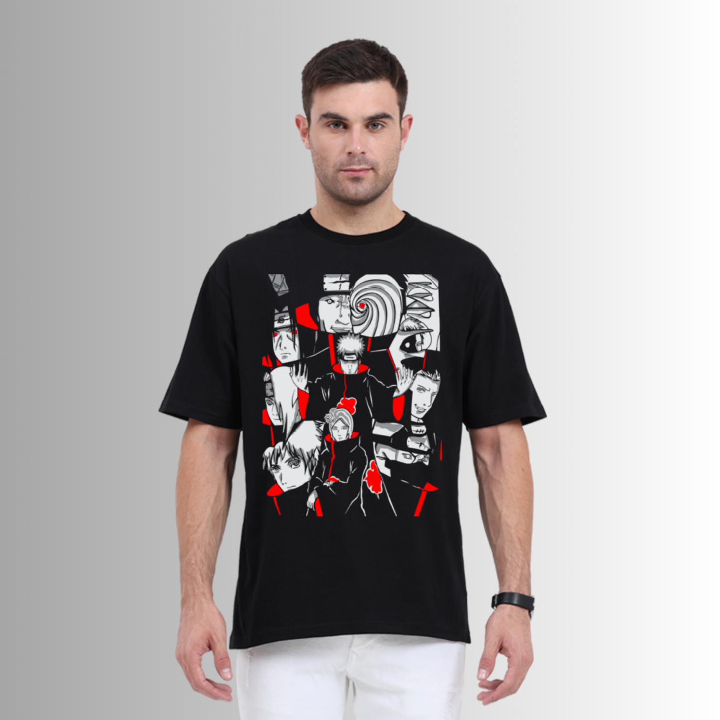 Stylish Oversized Anime Graphic T-Shirt | Premium Black Cotton Tee | Zrech Streetwear