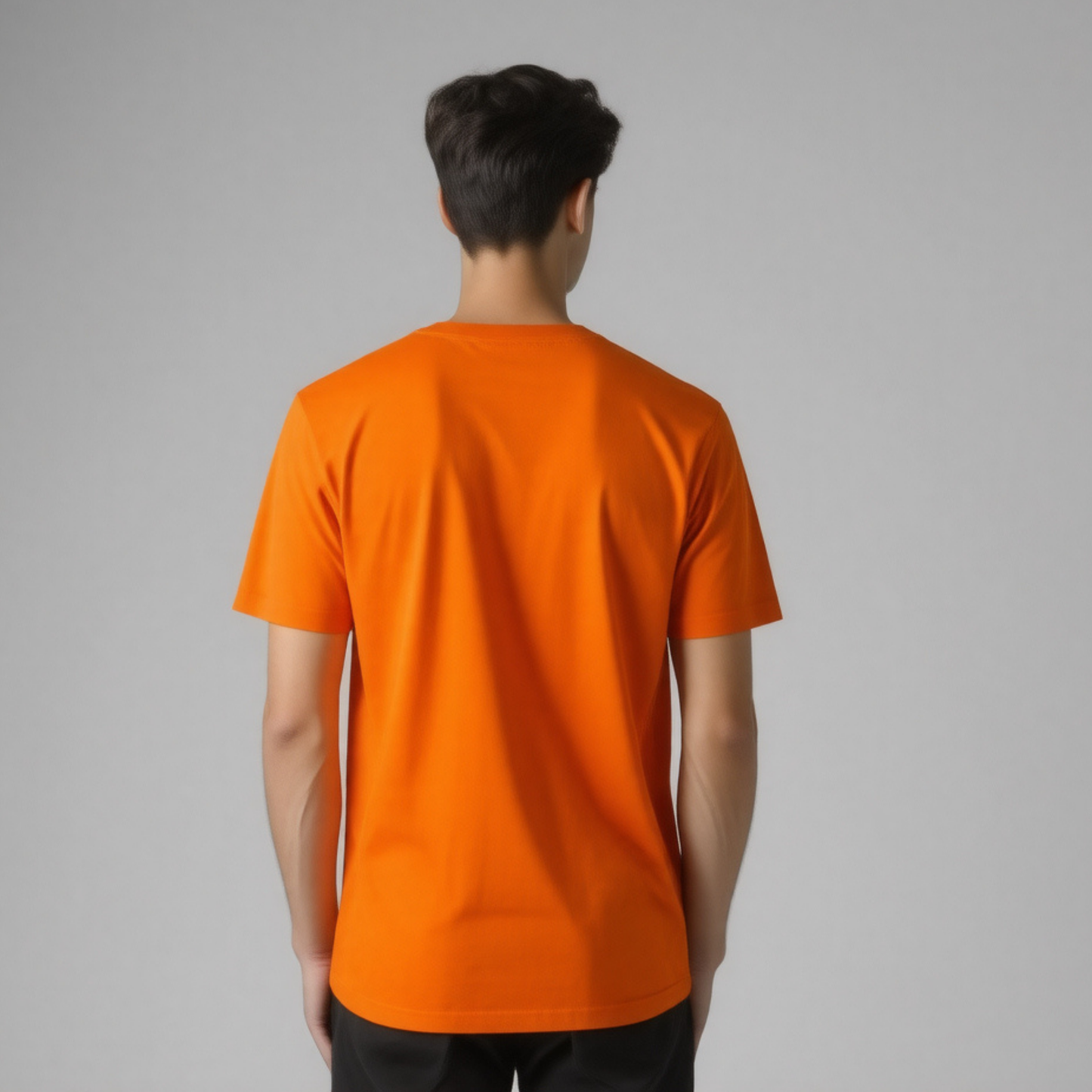 Zrech AOP Graphic T-Shirt – Bold Orange with Naruto-Inspired Design
