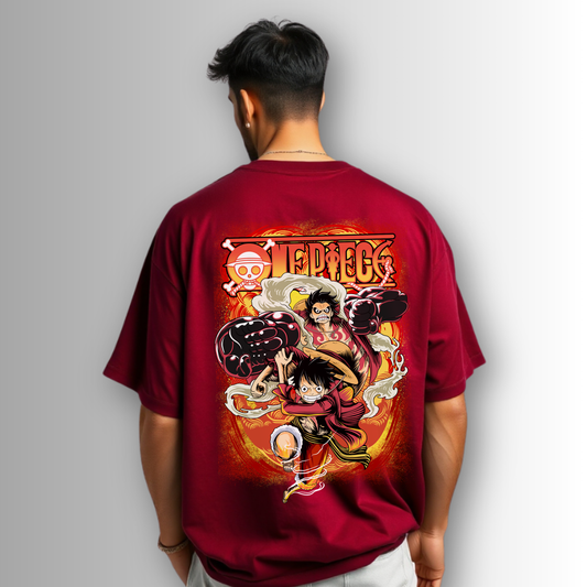 One Piece Gear 4 Oversized Terry Cotton T-Shirt