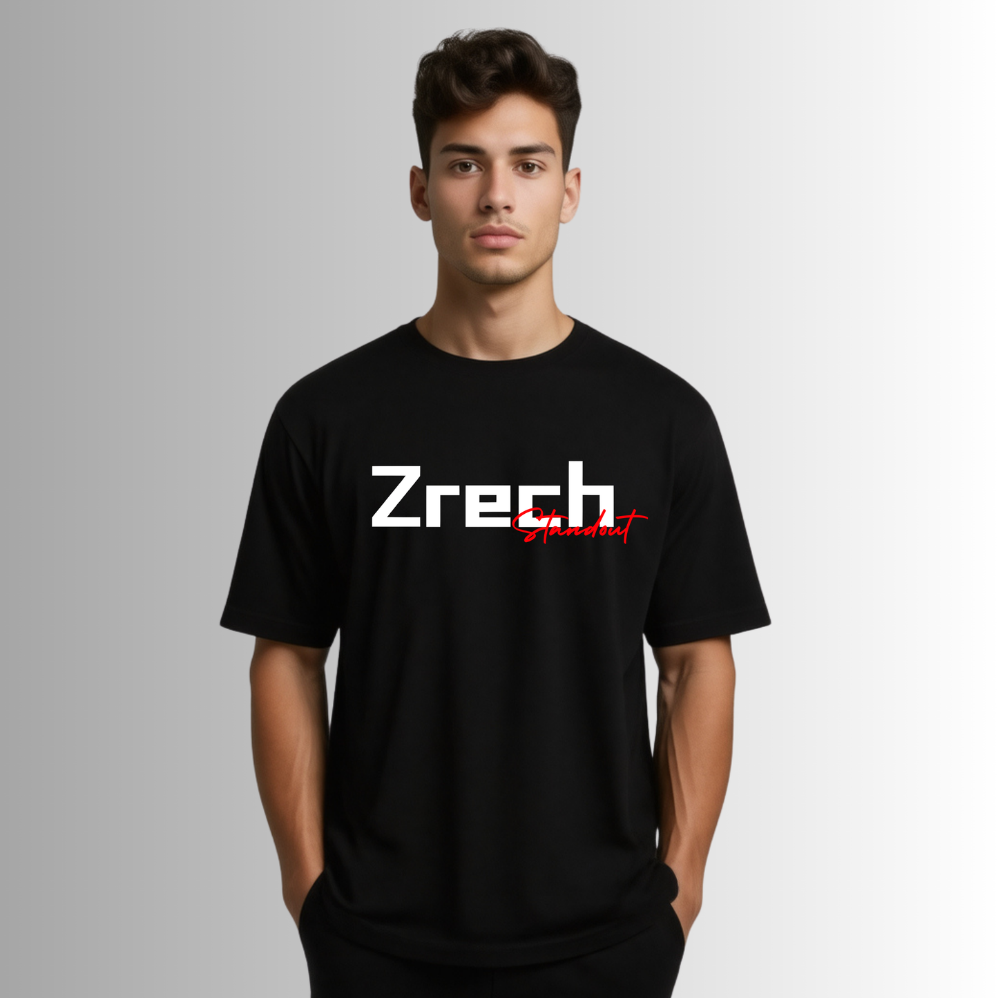 Zrech Standout Series – "Unwritten Legend" Terry Oversized Black T-Shirt
