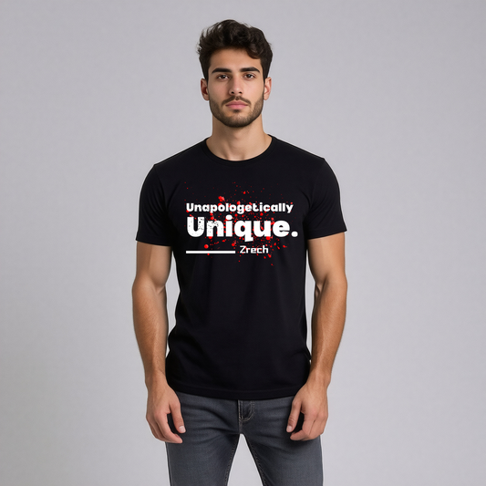 Unapologetically Unique Black Supima Cotton T-Shirt - Zrech Streetwear