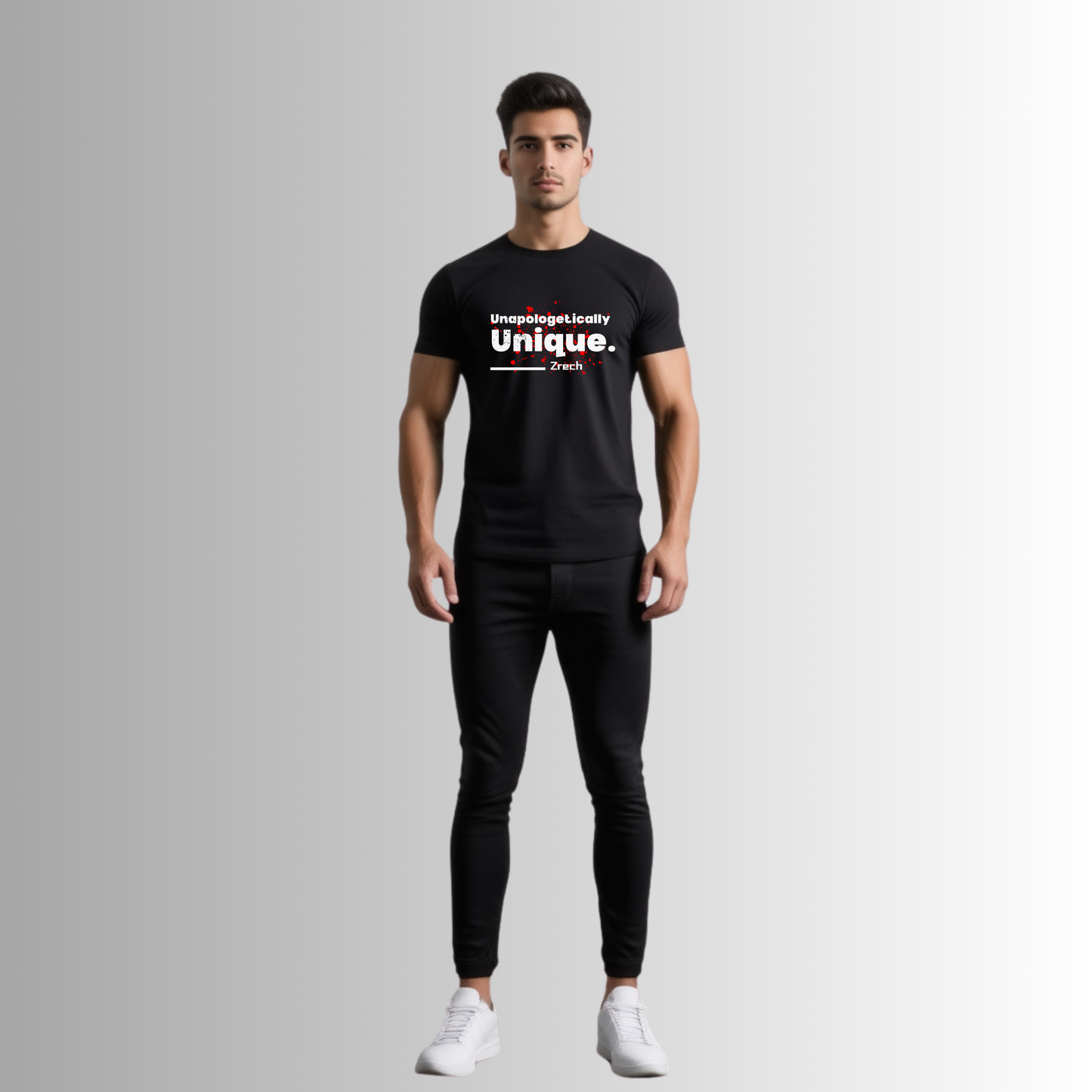 Unapologetically Unique Black Supima Cotton T-Shirt - Zrech Streetwear